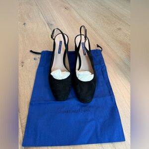 NEW Stuart Weitzman suede slingback pumps
